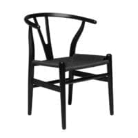 Silla Wishbone Negra Full