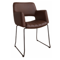 Silla Camille Con Apoya Brazos Ecocuero (Varios Colores)