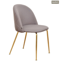Silla Sybil Lino Base Dorada (Varios Colores)