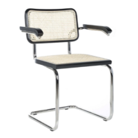 Silla Cesca Negra Con Apoya Brazos