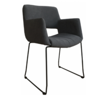 Silla Camille Con Apoya Brazos Tela (Varios Colores)